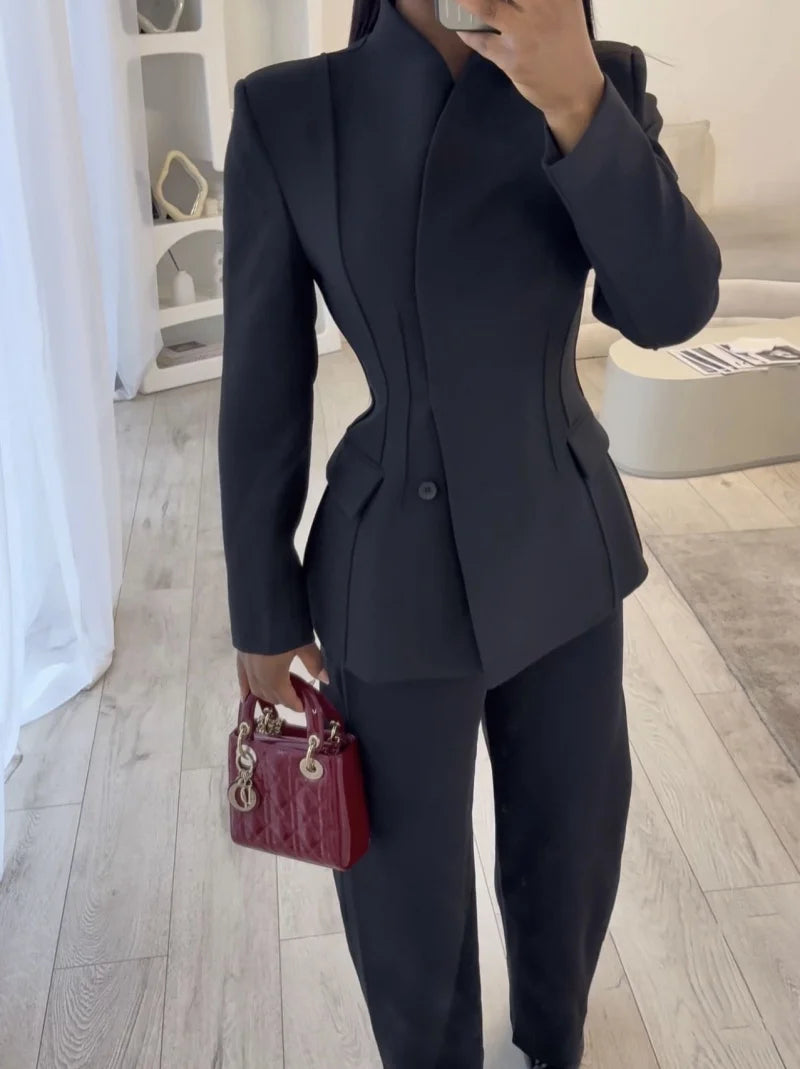 SleekFit Women’s Two-Piece Suit Set