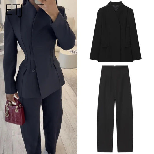 SleekFit Women’s Two-Piece Suit Set