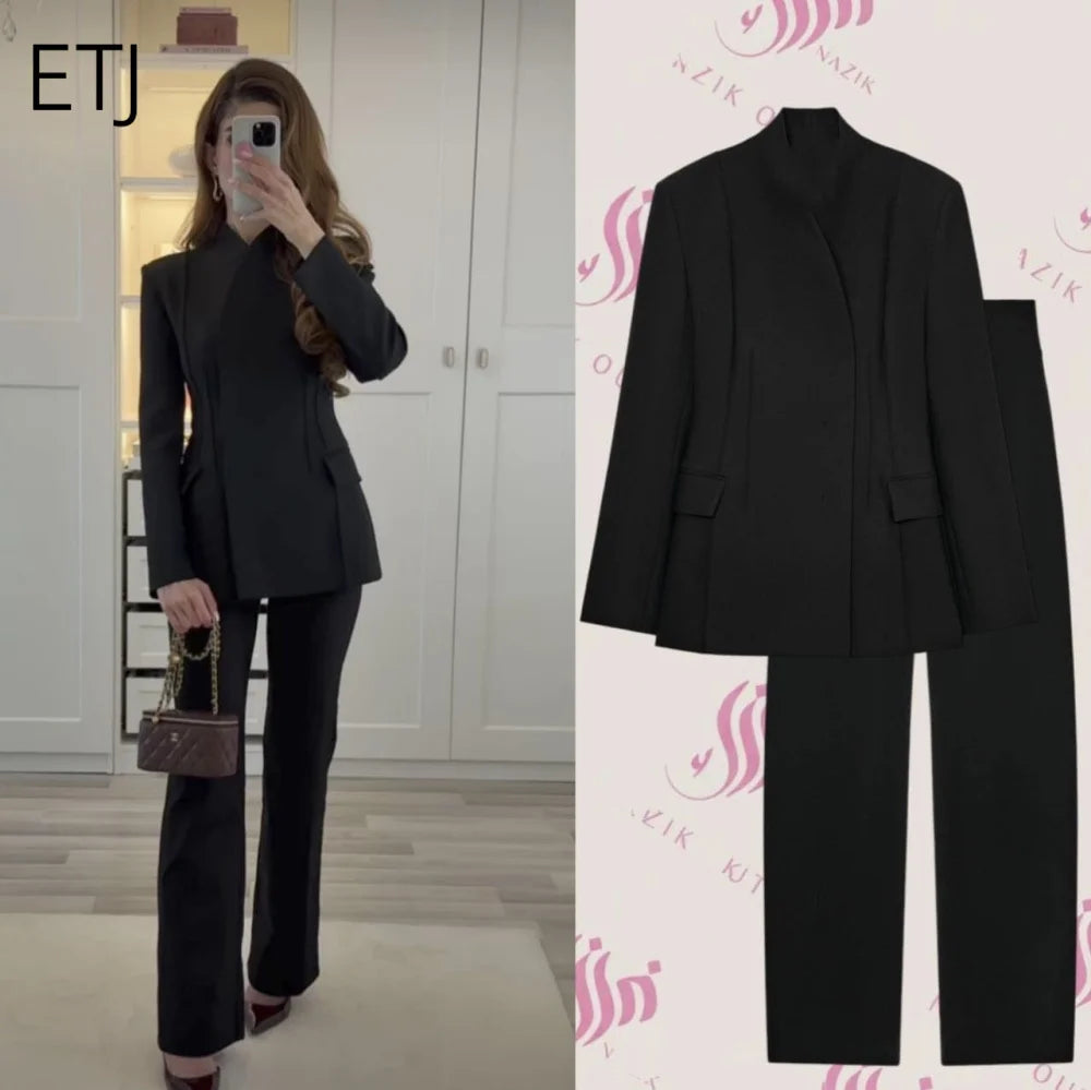 SleekFit Women’s Two-Piece Suit Set