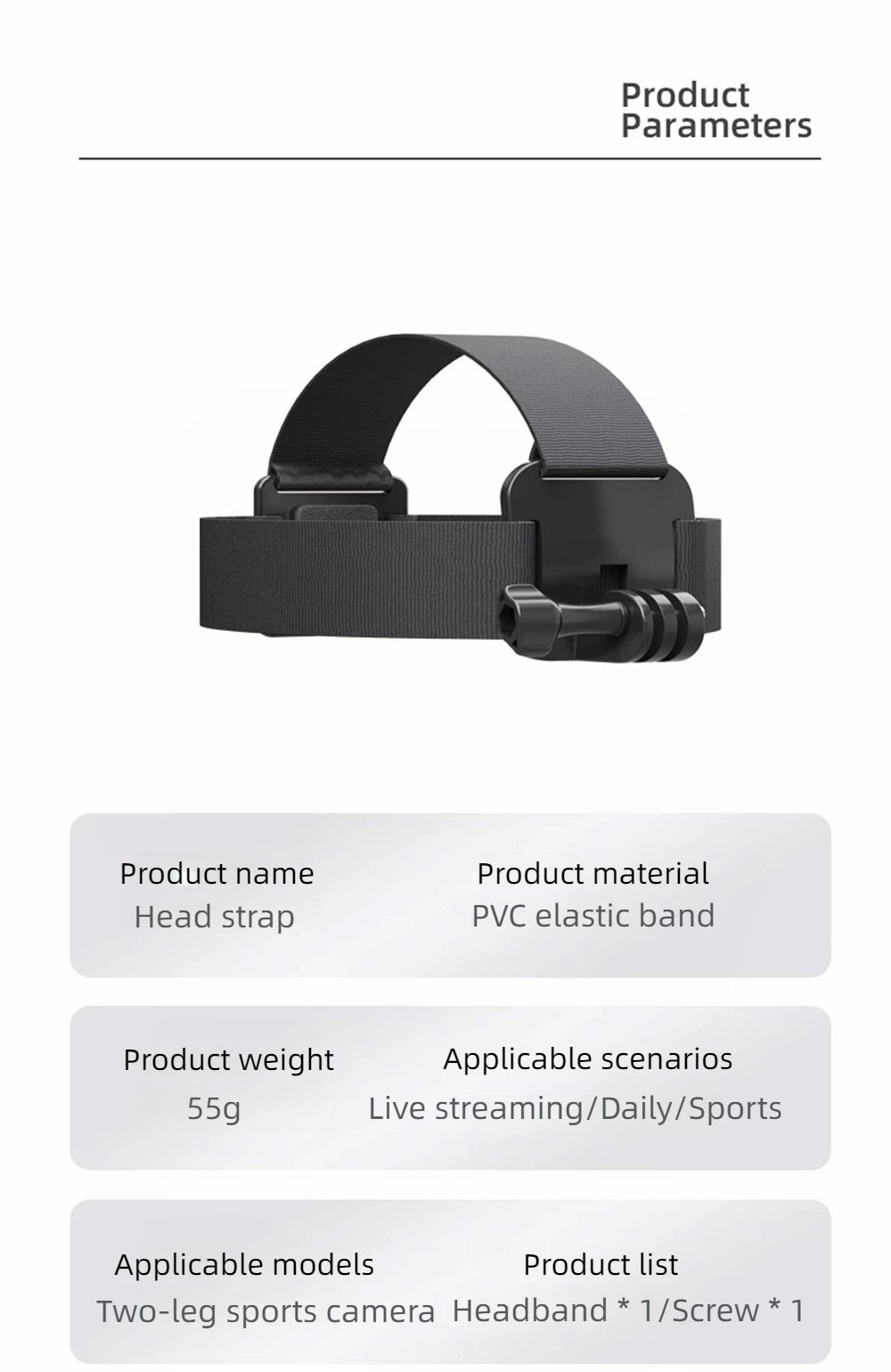 ProView Action Camera Head Strap Mount