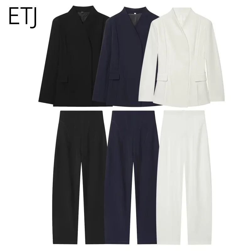 SleekFit Women’s Two-Piece Suit Set